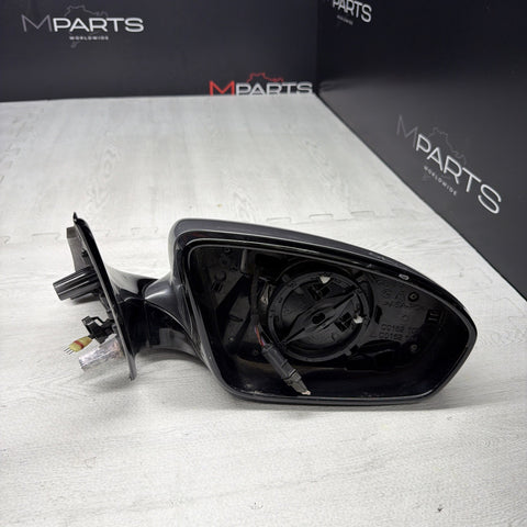 13-16 BMW F10 M5 RIGHT PASSENGER SIDE MIRROR NO CAMERA SAPPHIRE BLACK *DAMAGE