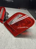 03-06 BMW E46 325 330 M3 Trunk Mounted Inner Tail lights Pair 6920705 6920706