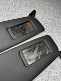 BMW 94-99 E36 M3 Coupe Black Sun Visors Sunvisors Pair OEM