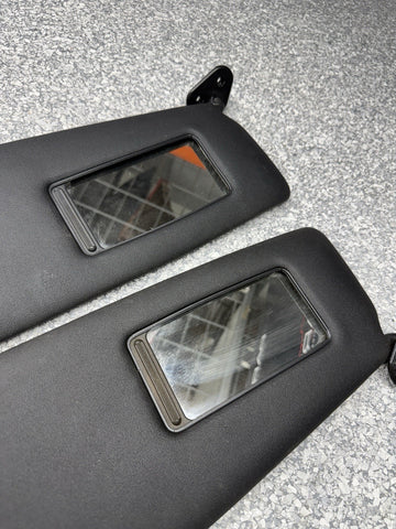BMW 94-99 E36 M3 Coupe Black Sun Visors Sunvisors Pair OEM