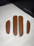 01-06 BMW E46 M3 Convertible Door Upper Arm Rest Armrest Pads Cinnamon