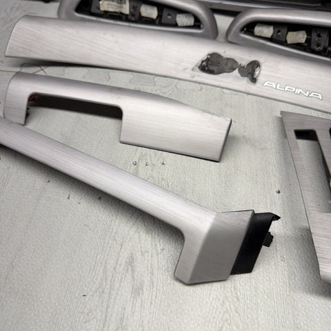 01-06 BMW E46 M3 Convertible Interior Armrests Trim Set Brushed Aluminum *Notes*