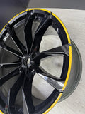 OEM / REFINISHED Lamborghini Urus S Rear Rim Wheel 23" 23x11.5 ET22 Black Yellow