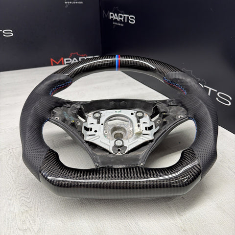 08-13 BMW E90 E92 E93 M3 OHC Carbon fiber Steering Wheel Tri Stitched DCT