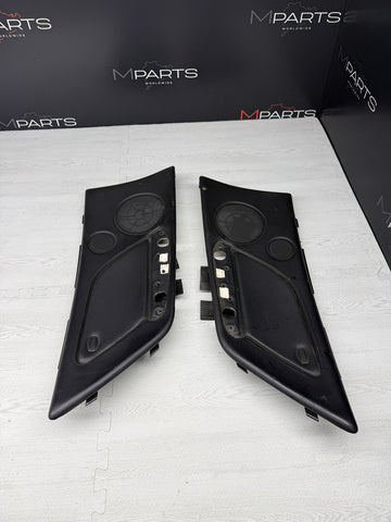 01-06 BMW E46 M3 Convertible Rear Left Right Door Cards Panels Covers Black
