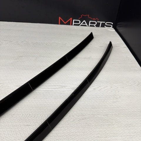 BMW E46 325 330 M3 Roof Rails Moldings Trims Pair Coupe OEM Jet Black