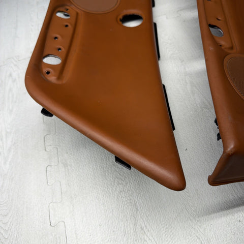 01-06 BMW E46 M3 Convertible Rear Left Right Door Cards Panels Trims Cinnamon