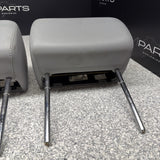 2001-2006 BMW E46 M3 Convertible Grey Rear Headrests Head Rests Pair OEM *Tabs*