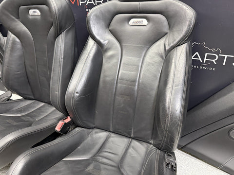 OEM 15-20 BMW F82 M4 LEATHER SEAT SEATS CUSHION INTERIOR SET BLACK