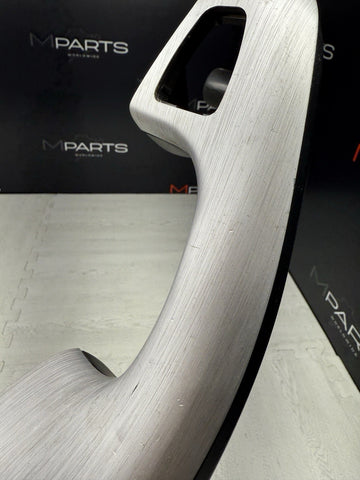 01-06 BMW E46 M3 Brushed Aluminum/Black Door Trim Armrest Front Left Driver