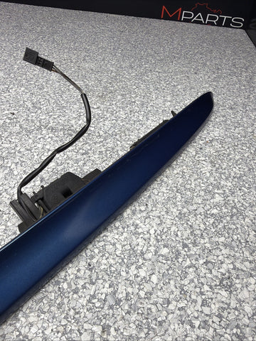 01-03 BMW E46 M3 Coupe Trunk Lid Grip Key Deck Handle Topaz Blue *Crack*
