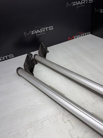 04-10 BMW X3 Roof Rack Cross Bars Silver Set OEM 157968-10