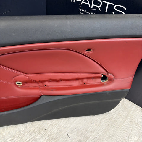 01-06 BMW E46 M3 FRONT RIGHT PASSENGER SIDE DOOR PANEL CARD IMOLA RED OEM