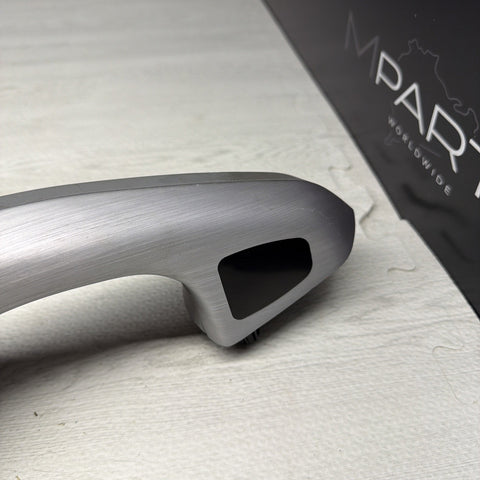 01-06 BMW E46 M3 Brushed Aluminum/Grey Door Trim Armrest Right Front Passenger