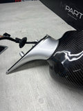 01-06 BMW E46 M3 Side View Door Mirrors Pair Carbon Fiber / Titanium Silver