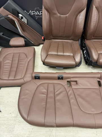 BMW 19-23 G05 X5 COFFEE LEATHER SEATS & PANELS SET