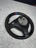 BMW Steering Wheel 01-06 E46 M3 Stock SMG Rewrapped Tri Color Stripe