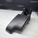 01-06 BMW E46 M3 Center Console Armrest Arm Rest Black Leather *Cracked Leather
