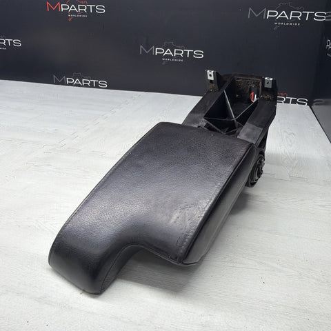 01-06 BMW E46 M3 Center Console Armrest Arm Rest Black Leather *Cracked Leather