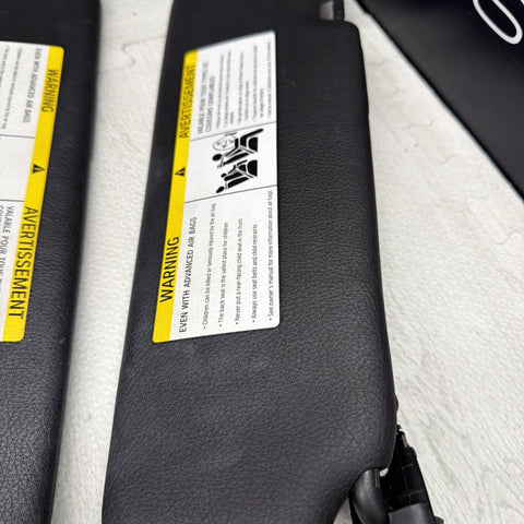 BMW F83 M4 15-20 Vinyl Black Sun Visor Pair OEM