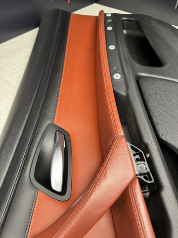 08-13 BMW E92 M3 Original Fox Red Interior Front Right Passenger Door Card Panel