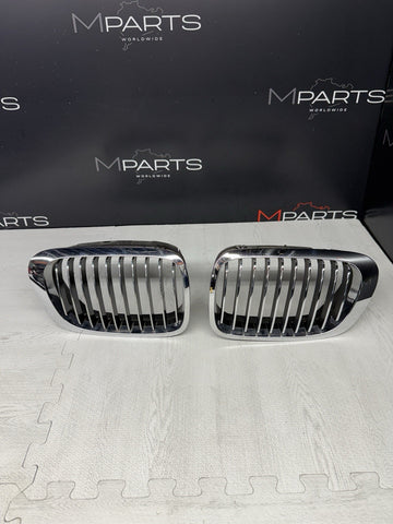 BMW 01-06 E46 M3 Standard Front Kidney Grilles Chrome Set