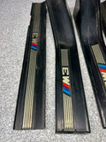 92-98 BMW E36 M3 S52 Sedan Four Door Sills Plates Cover Plastic BLACK OEM *NOTE*