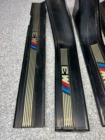92-98 BMW E36 M3 S52 Sedan Four Door Sills Plates Cover Plastic BLACK OEM *NOTE*