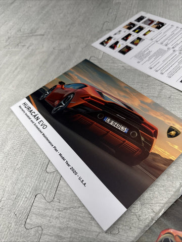 Lamborghini Huracan EVO AWD Owner's Manual Service Hand Book Handbook Books