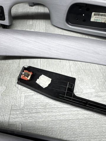 01-06 BMW E46 M3 Convertible Interior Armrests Trim Set Brushed Aluminum *Notes*