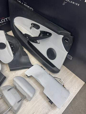 08-10 BMW E64 M6 Convertible Front Rear Door Cards Seat Pair Gray Grey OEM