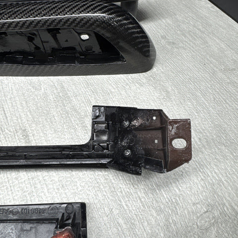 01-06 BMW E46 M3 Convertible Interior Armrests Trim Carbon Fiber *Notes*