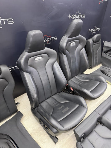 BMW F82 M4 15-20 Merino Black Leather Front Seats Rear Seats Door Cards