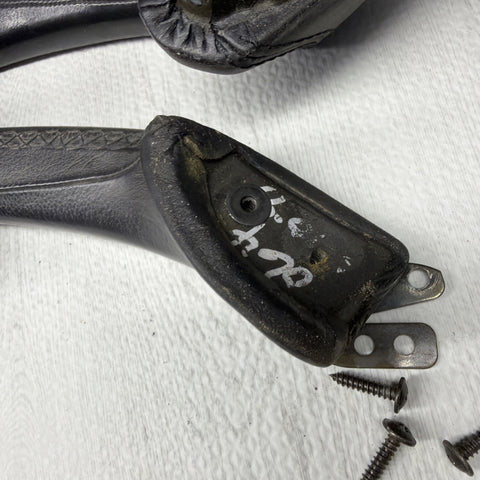 96-02 BMW Z3M Front Passenger Driver Door Card Handles Arm Trims Leather Black