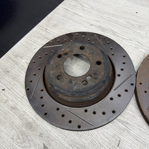 01-06 BMW E46 M3 Rear Discs Brakes Rotors Drilled Slotted