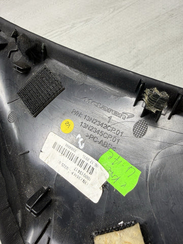 15-21 Mclaren 570S Right Passenger Dash Panel Side Cover Black Leather 13N2342CP