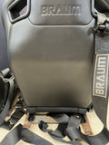 BMW Front BRAUM Sport Seats Black Pair