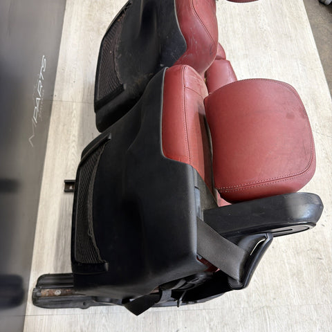 01-06 BMW E46 M3 Convertible Interior Front Heated Seats Imola Red *Notes*