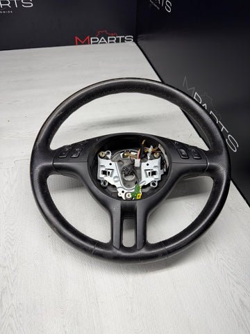BMW 01-06 E46 3 Series Sport Steering Wheel + Trim Stock GRADE C
