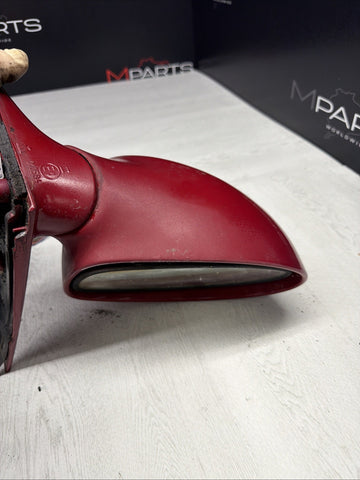 00-03 BMW E39 M5 Front Left Driver Side Mirror Assembly Imola Red Power Fold OEM