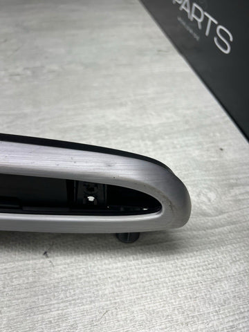 BMW 01-06 E46 M3 Coupe Left Driver Rear Armrest Brushed Aluminum OEM
