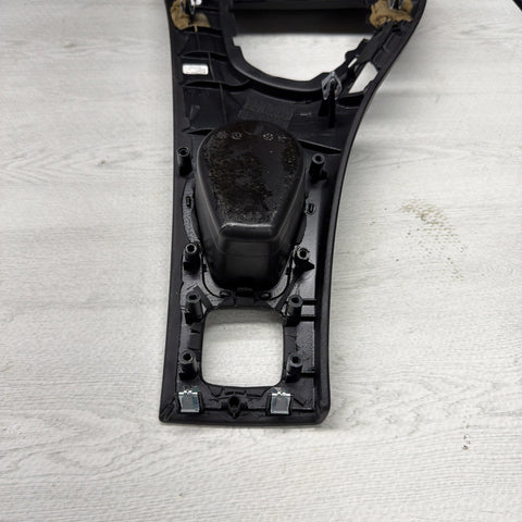 BMW E93 M3 08-13 Front Black Leather Manual Center Console Trim Assembly OEM