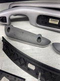 01-06 BMW E46 M3 Convertible Interior Armrests Trim Set Brushed Aluminum *Notes*