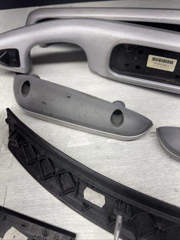 01-06 BMW E46 M3 Convertible Interior Armrests Trim Set Brushed Aluminum *Notes*