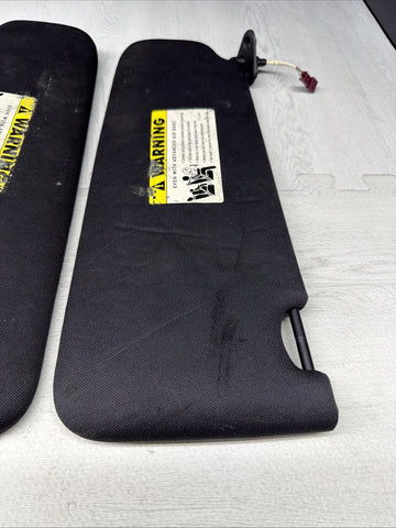 08-13 OEM BMW E92 328 335 M3 Coupe Right Left Pair Sun Visor Black Felt