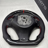 08-13 BMW E90 E92 E93 M3 OHC Carbon fiber Steering Wheel Red Stitched DCT