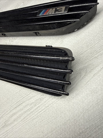 01-06 BMW E46 M3 Fender Vent Grilles Grills Trims Genuine OEM Painted Black