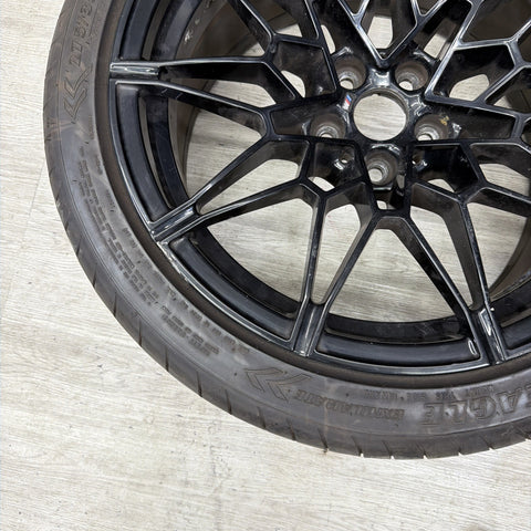 OEM BMW G82 G83 G80 M3 Rear Wheel Rim Style 826M R20x10.5" ET20 Black w/Tire