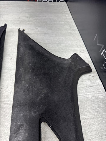 2001-2006 BMW M3 E46  Coupe Pair C Pillar Cover Trim Rear Cloth - DAMAGED CRACK