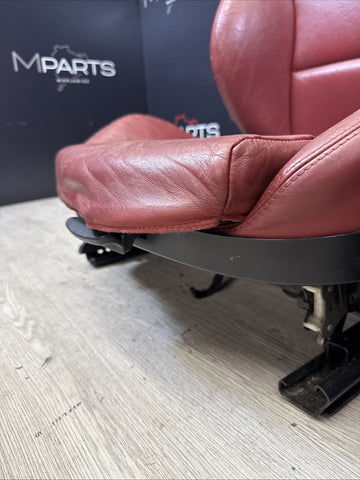 01-06 BMW E46 M3 Coupe Interior Front Seats Black Non Heated Powered Imola Red